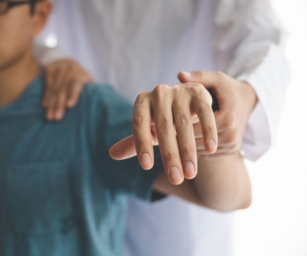 Modern rehabilitation physiotherapy man work with man client 47006 255 Modern rehabilitation physiotherapy man work with man client 47006 255