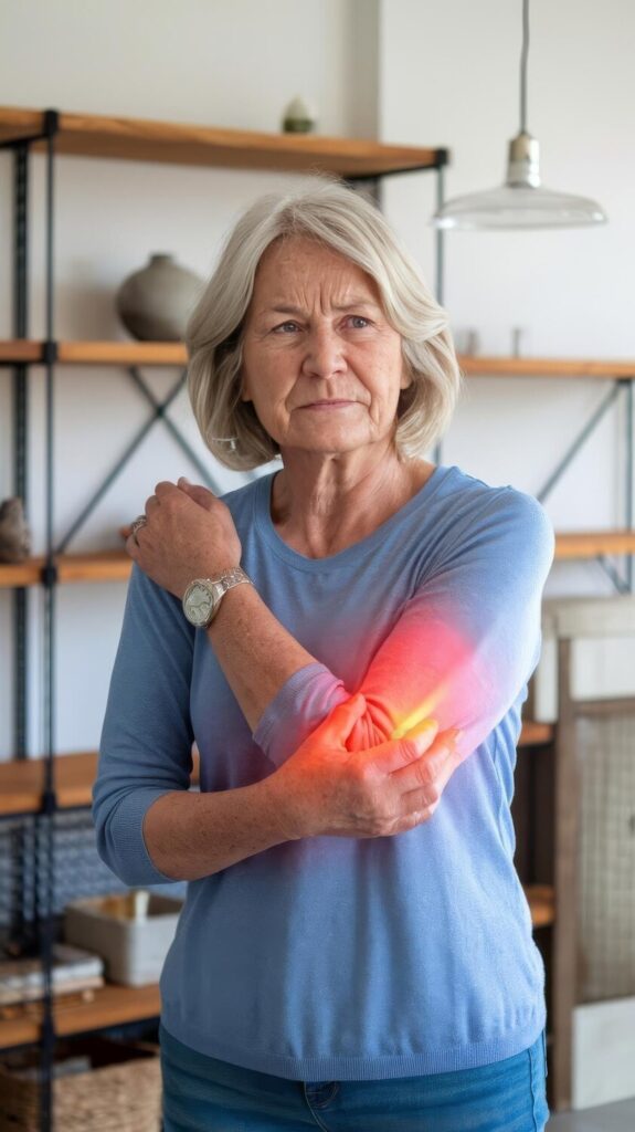 Senior woman with pnful elbow 926199 4303499 Senior woman with pnful elbow 926199 4303499