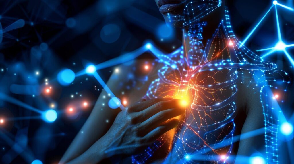 Human anatomy with internal organs nervous system network connections 3d illustration 174533 102386 Human anatomy with internal organs nervous system network connections 3d illustration 174533 102386